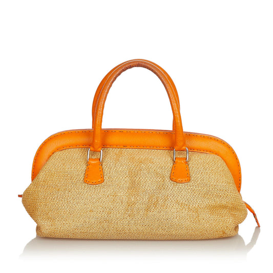 Fendi Selleria Straw Handbag (SHG-25887)