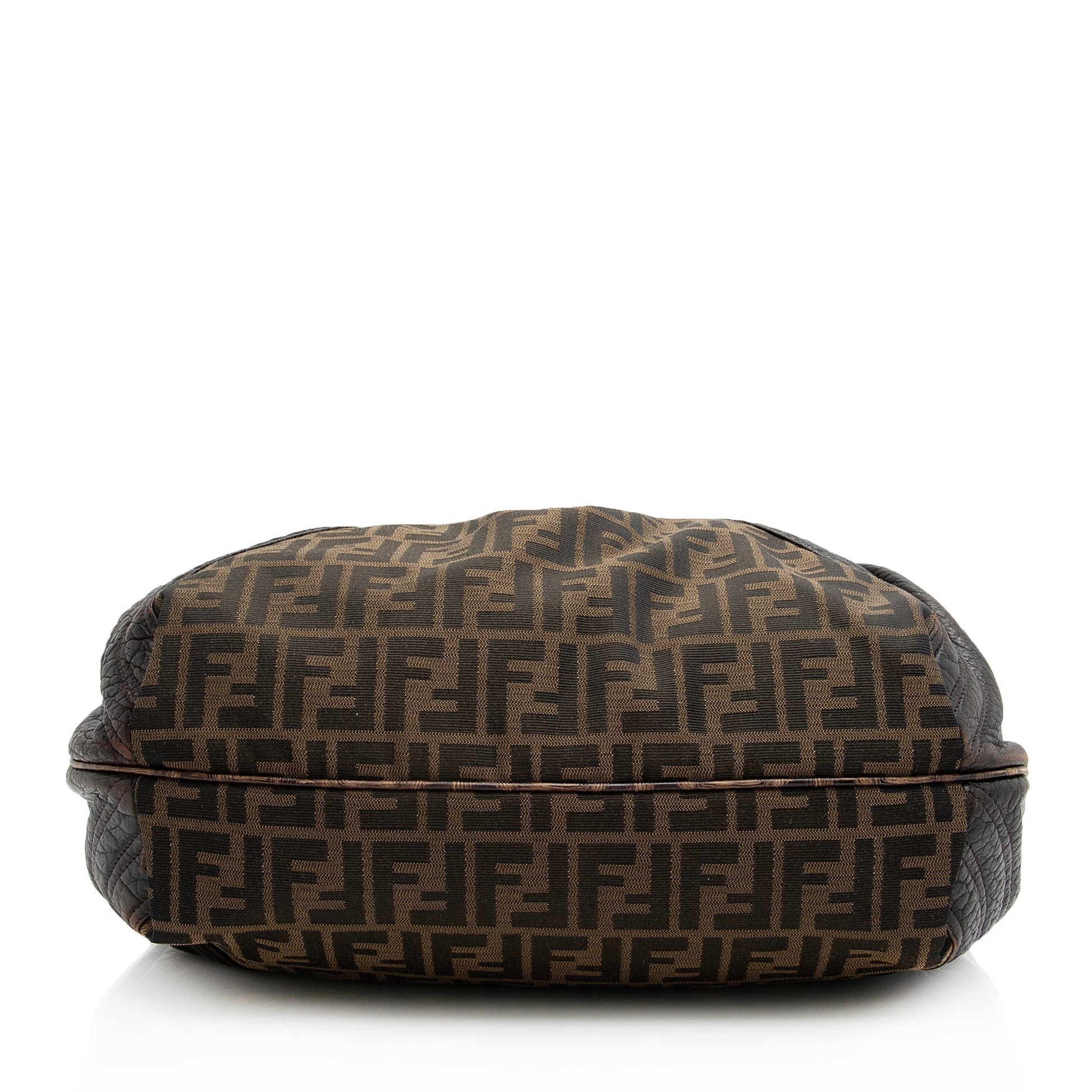 Fendi Tortuga Leather Zucca Spy Satchel