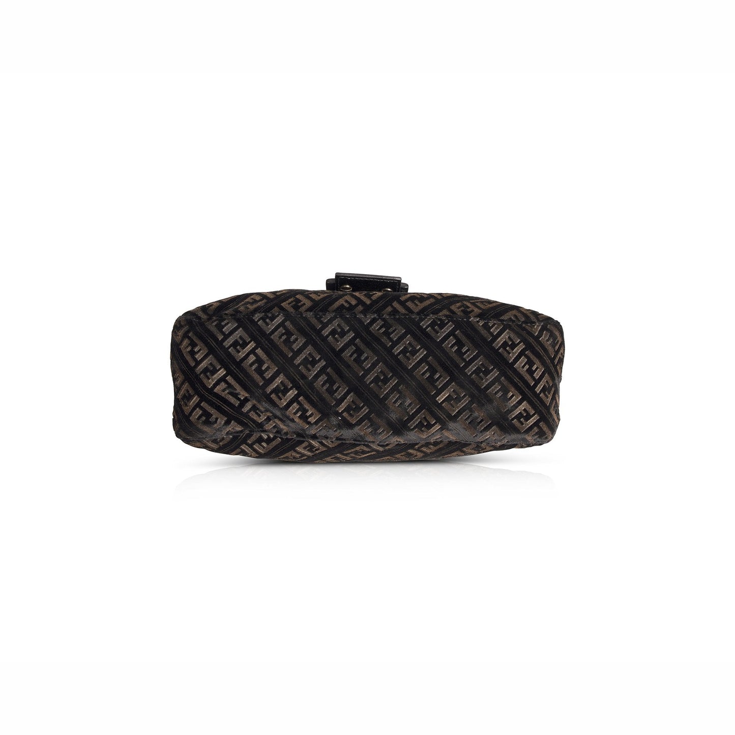 Fendi Velvet Zucca Resin Baguette Flap Bag