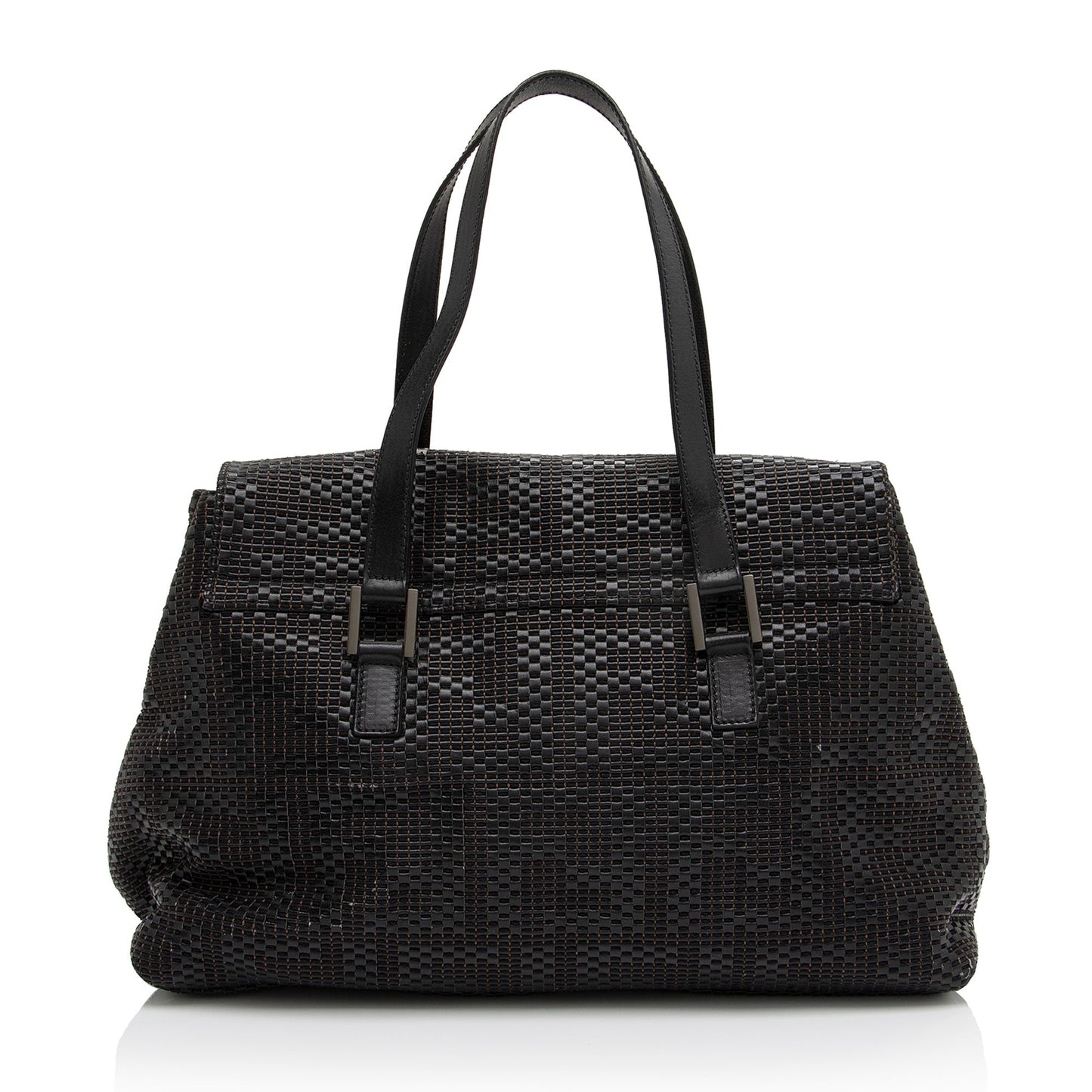 Fendi Woven Zucca Leather Forever Large Shoulder Bag