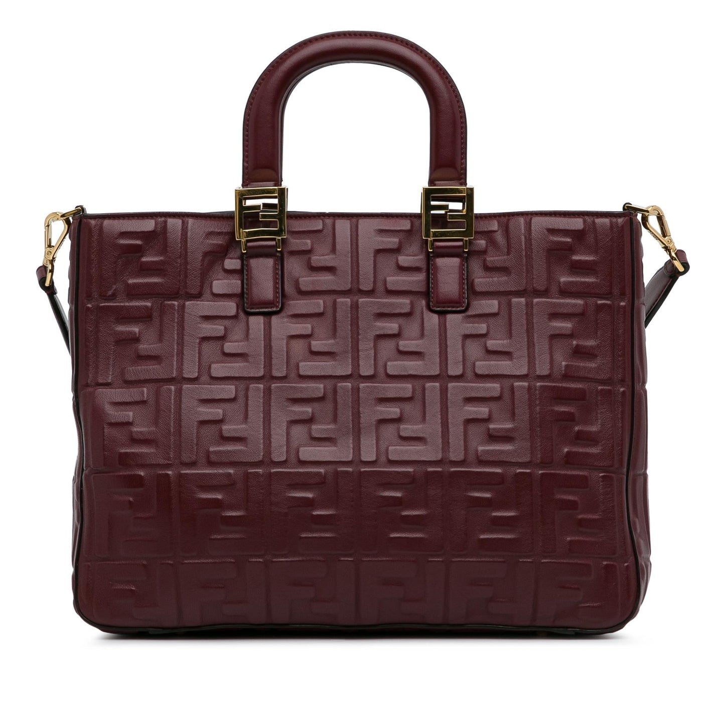 Fendi Zucca Embossed Leather Satchel (SHG-Th9GBp)