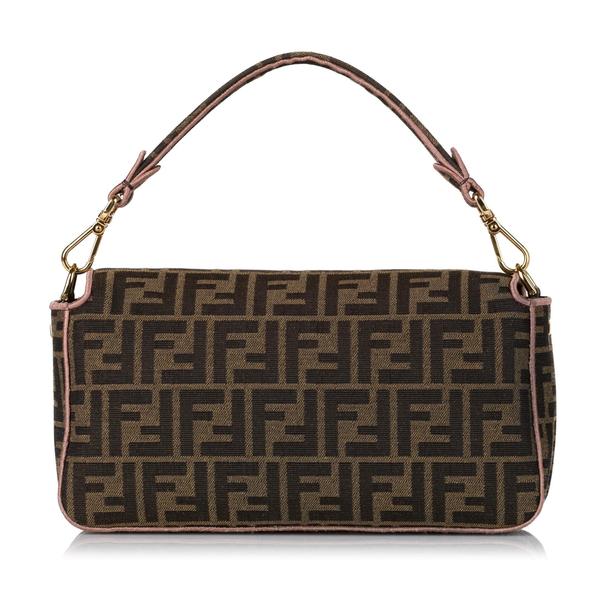 Fendi Zucca Paisley Embroidery Baguette