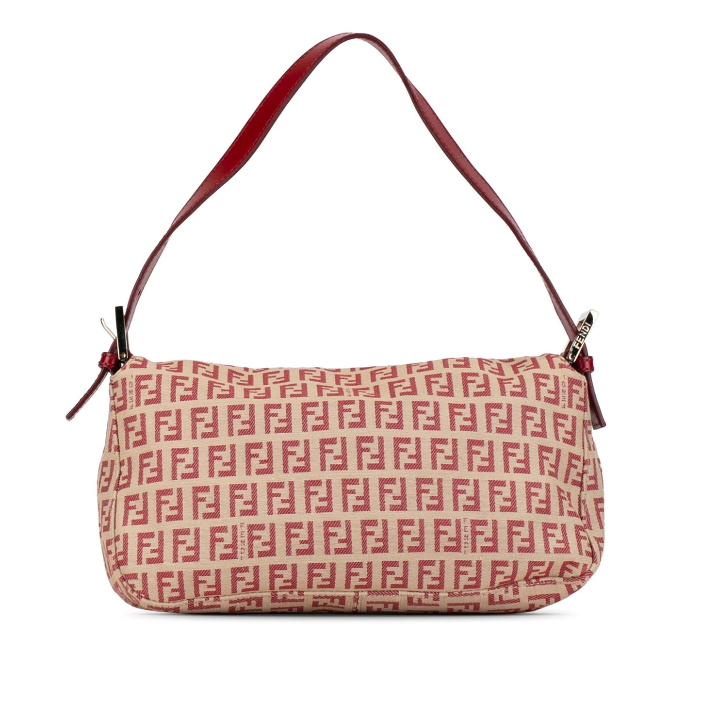 Fendi Zucchino Canvas Double Flap Shoulder Bag (SHG-FSL5cl)