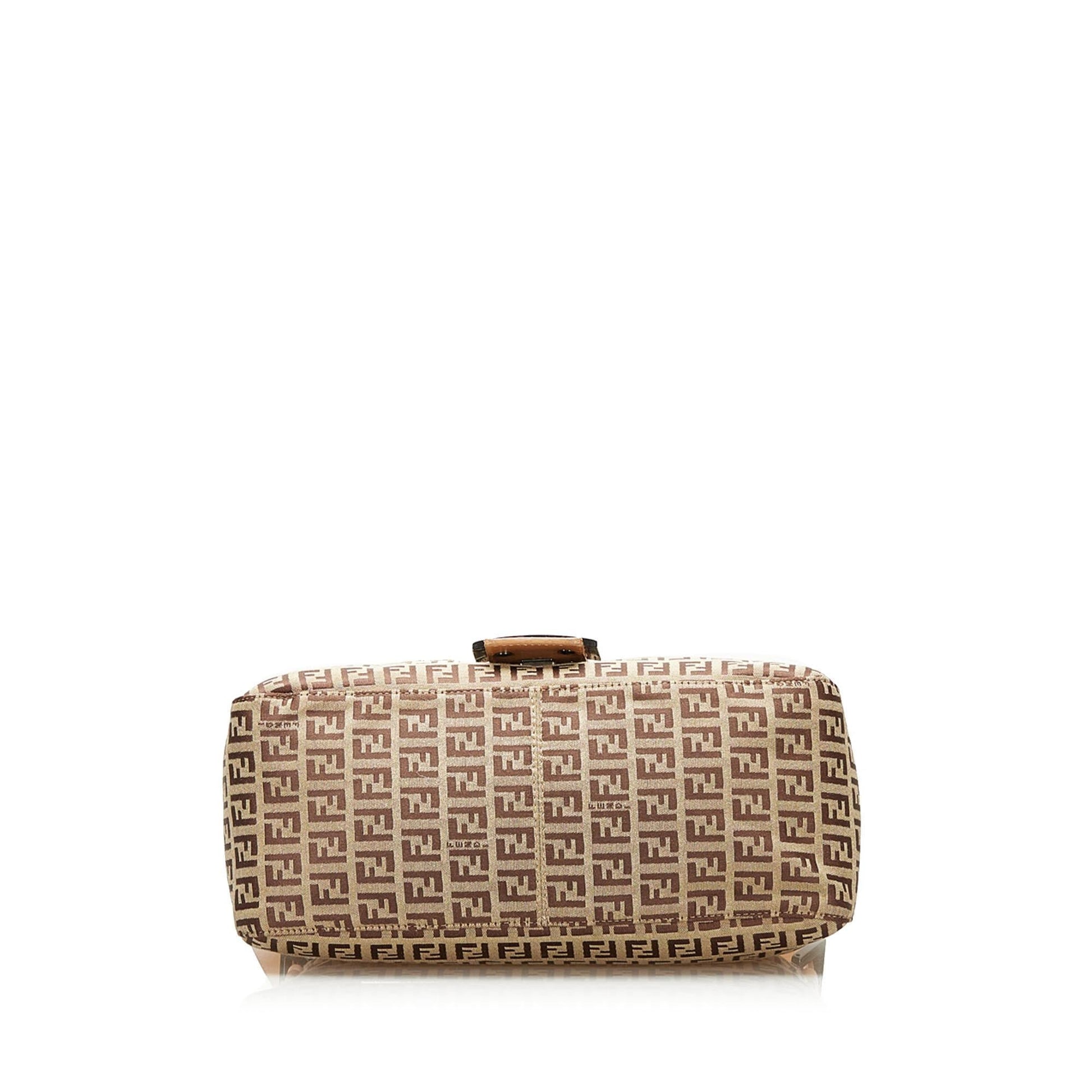 Fendi Zucchino Canvas Mamma Forever Shoulder Bag