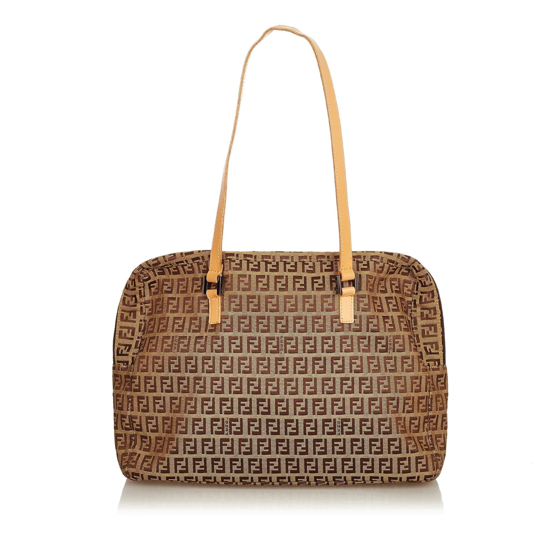 Fendi Zucchino Canvas Shoulder Bag