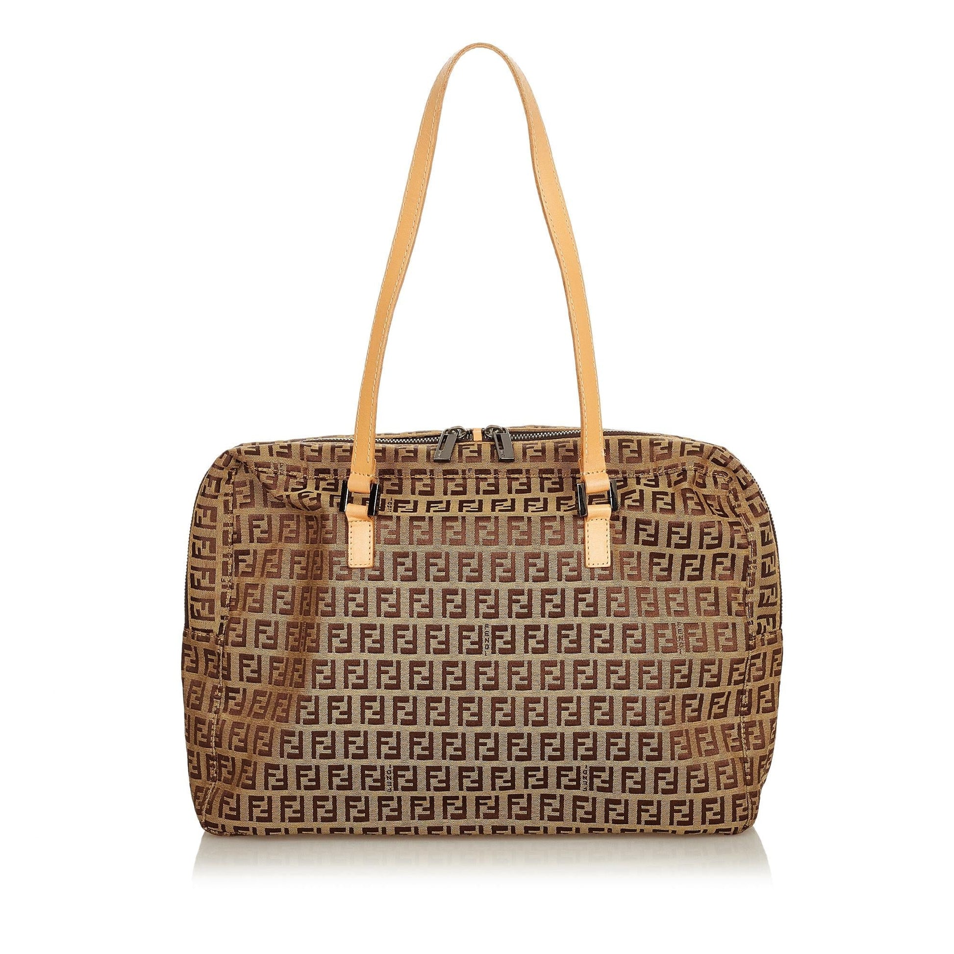 Fendi Zucchino Canvas Shoulder Bag