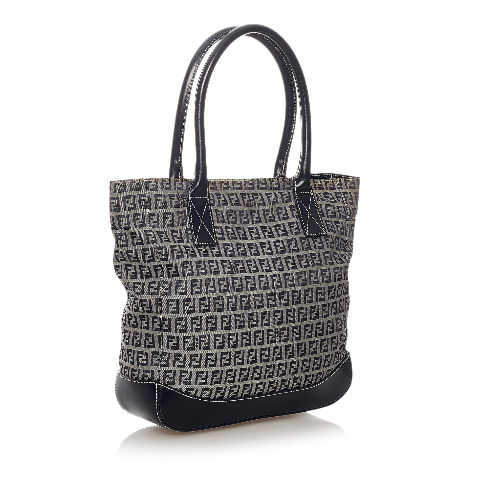 Fendi Zucchino Canvas Tote Bag