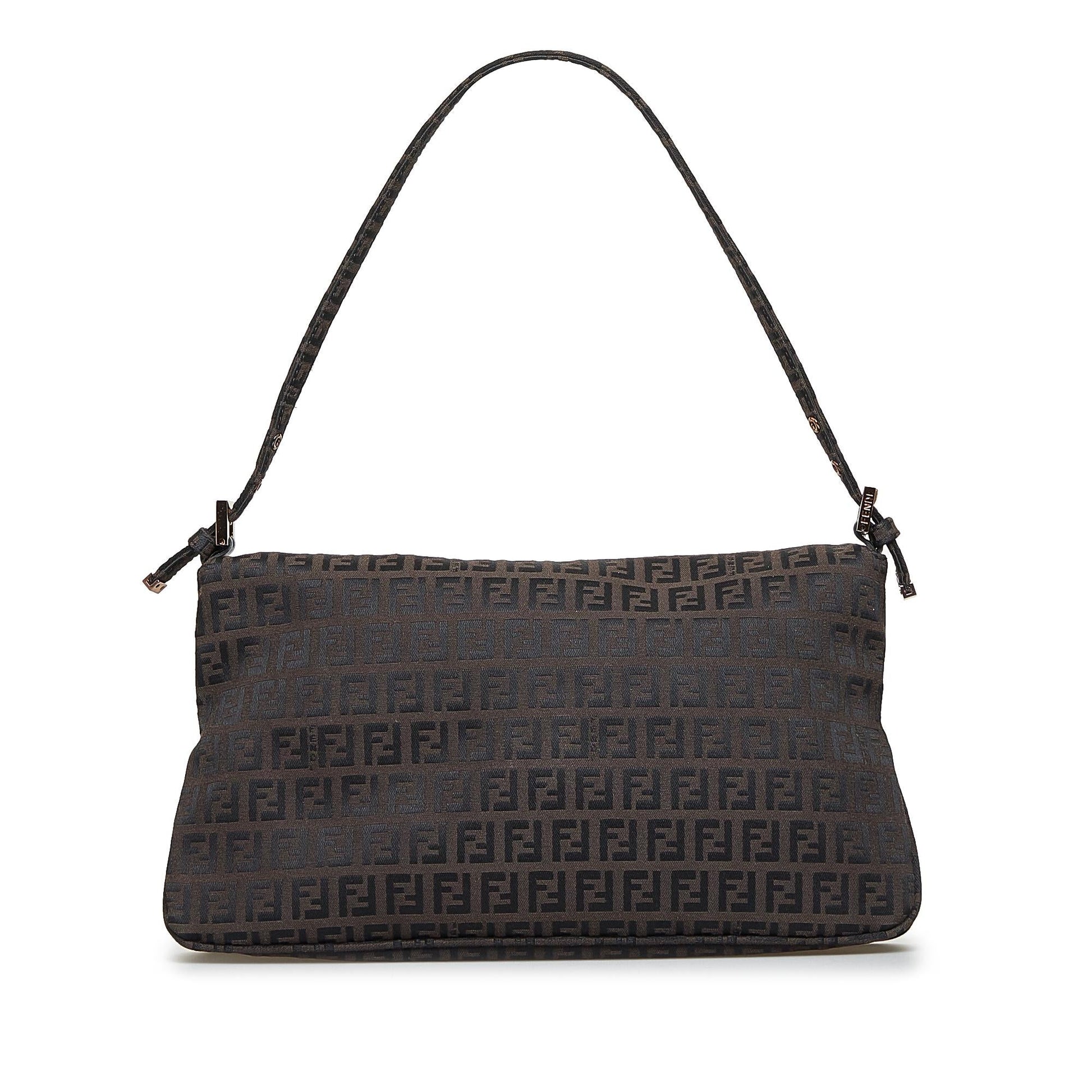 Fendi Zucchino Double Flap Baguette