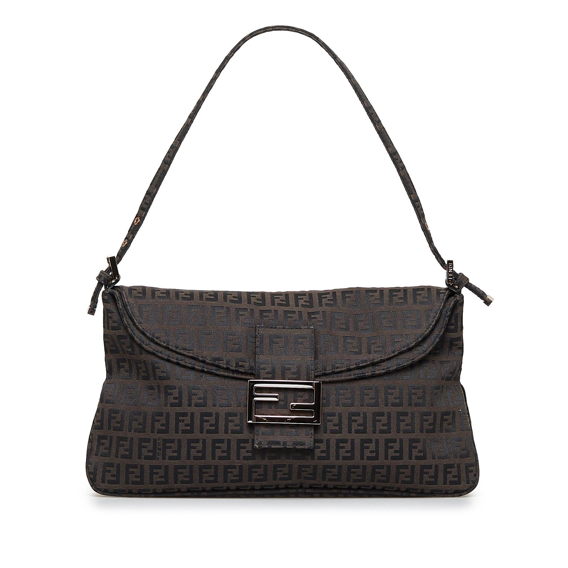 Fendi Zucchino Double Flap Baguette