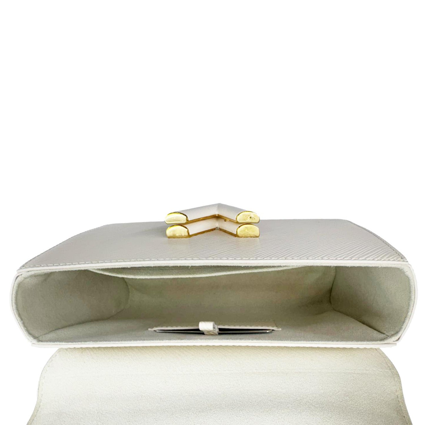 LOUIS VUITTON Twist MM Epi Leather Chain Shoulder Bag Off White