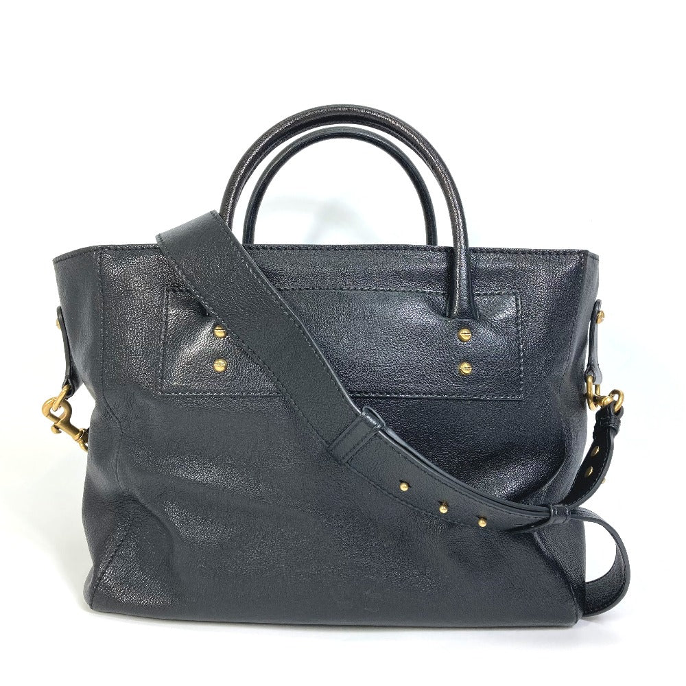 Christian Dior Tote Bag leather black DIORANGELS Shoulder Bag Shoulder Bag unisex(Unisex)