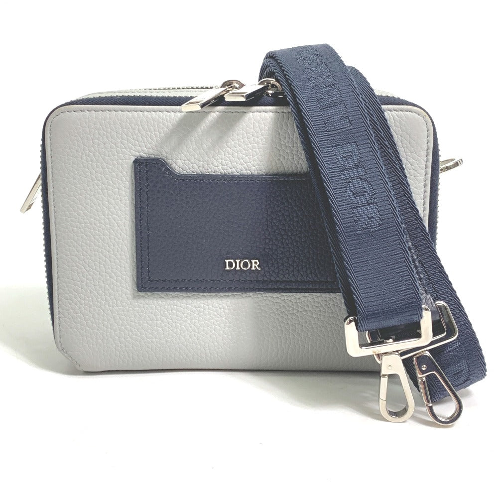 Dior Shoulder Bag leather gray logo 2PUBC120GBC H07E mens