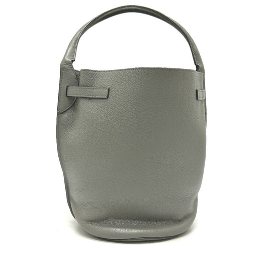 CELINE Handbag leather gray Big bag Bucket Women Secondhand