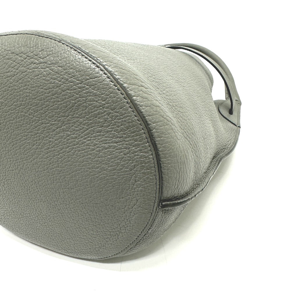 CELINE Handbag leather gray Big bag Bucket Women Secondhand