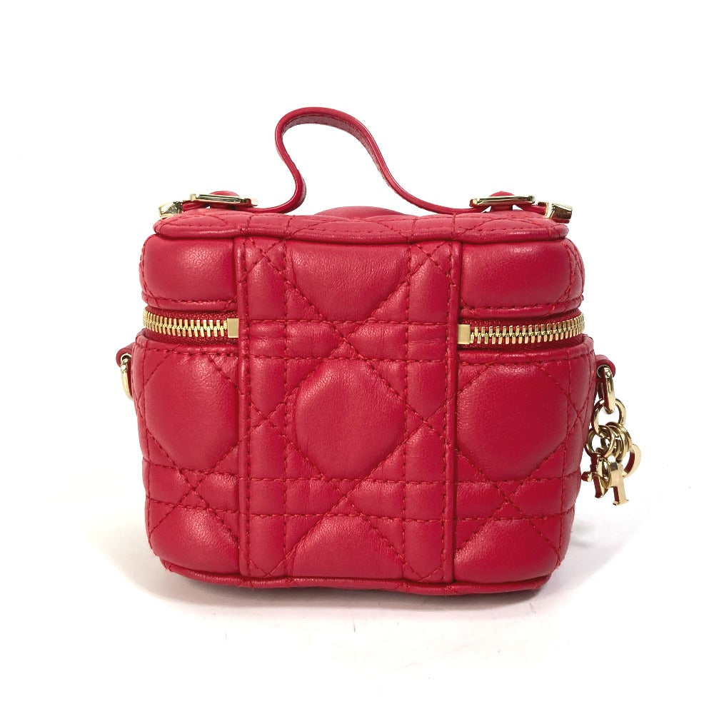 Dior Vanity bag S0918ONMJ leather Red type Lady Dior LADY DIOR Microvanity Cannage Women