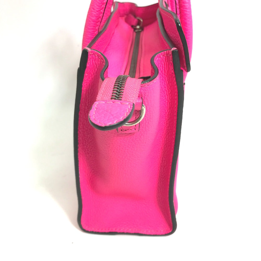 CELINE Handbag leather pink Tote Bag Crossbody luggage nano shopper Women