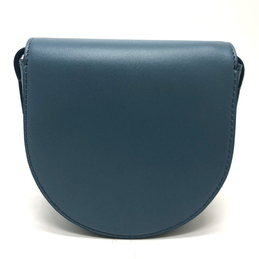 CELINE Shoulder Bag Leather, Calf Leather blue Triomphe Mini Buzas Cuir Women