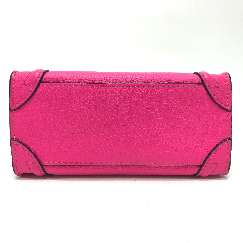 CELINE Handbag leather pink Luggage mini shopper Women