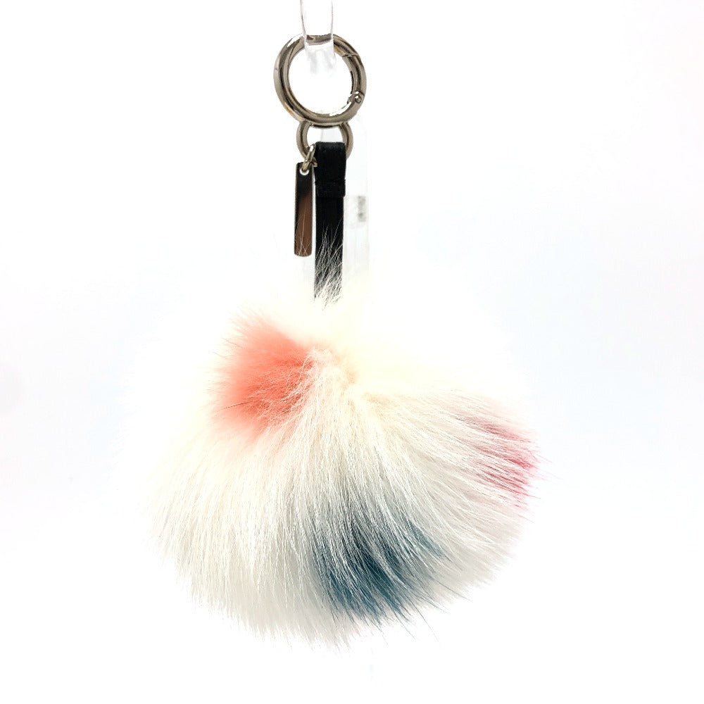 FENDI Bag charm fur white Bonbon charm Women