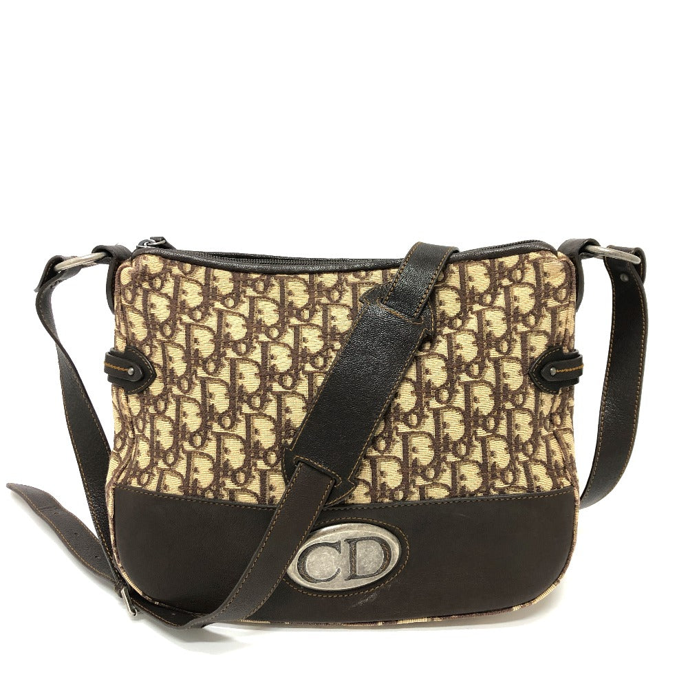 Christian Dior Shoulder Bag Canvas / leather Brown Trotter Women