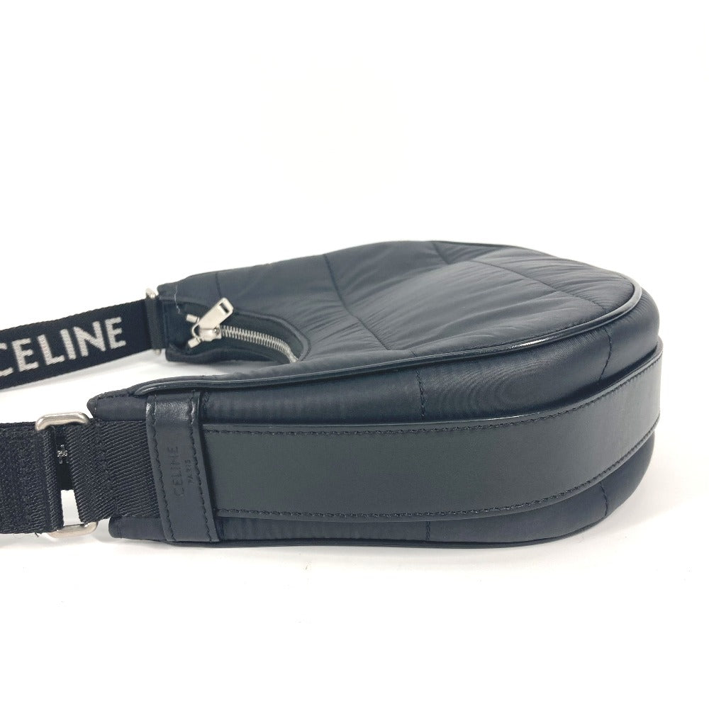 CELINE Shoulder Bag Nylon black logo ava medium Women