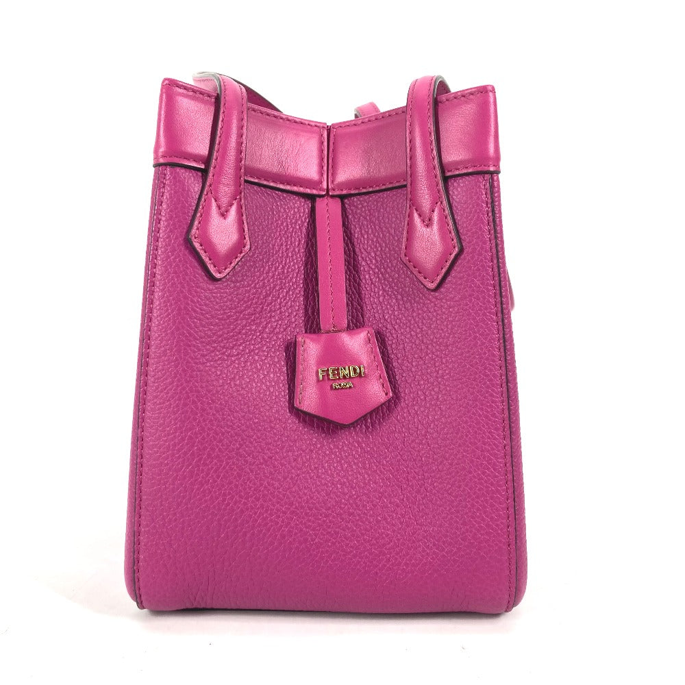 FENDI Shoulder Bag 8BS083 leather purple ORIGAMI MINI Small Women