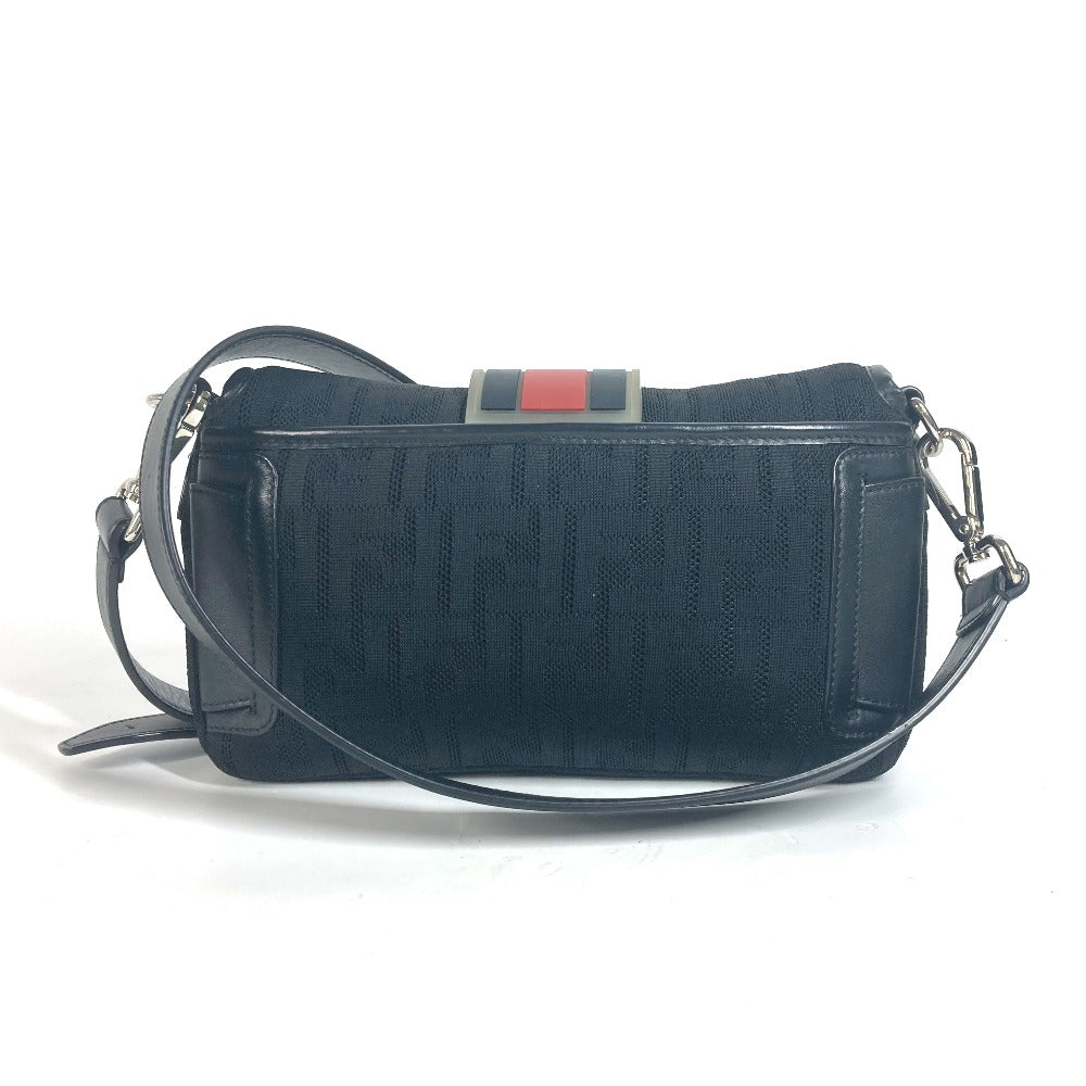 FENDI Shoulder Bag 7VA472 Mesh, Leather, Rubber black mesh Mamma Bucket mens