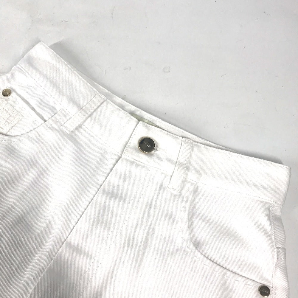 FENDI Shorts FLP835 cotton white denim Shorts 36