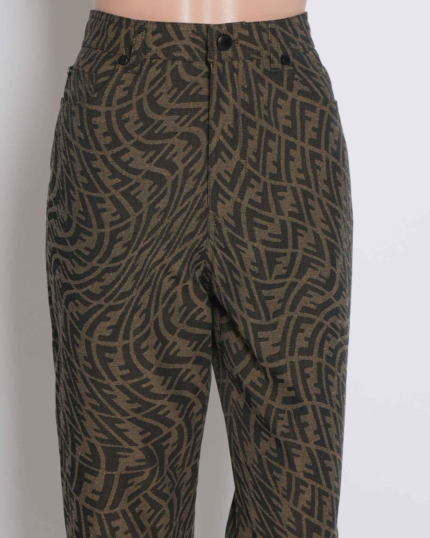 Fendi Monogram Women's Straight Fit Pants