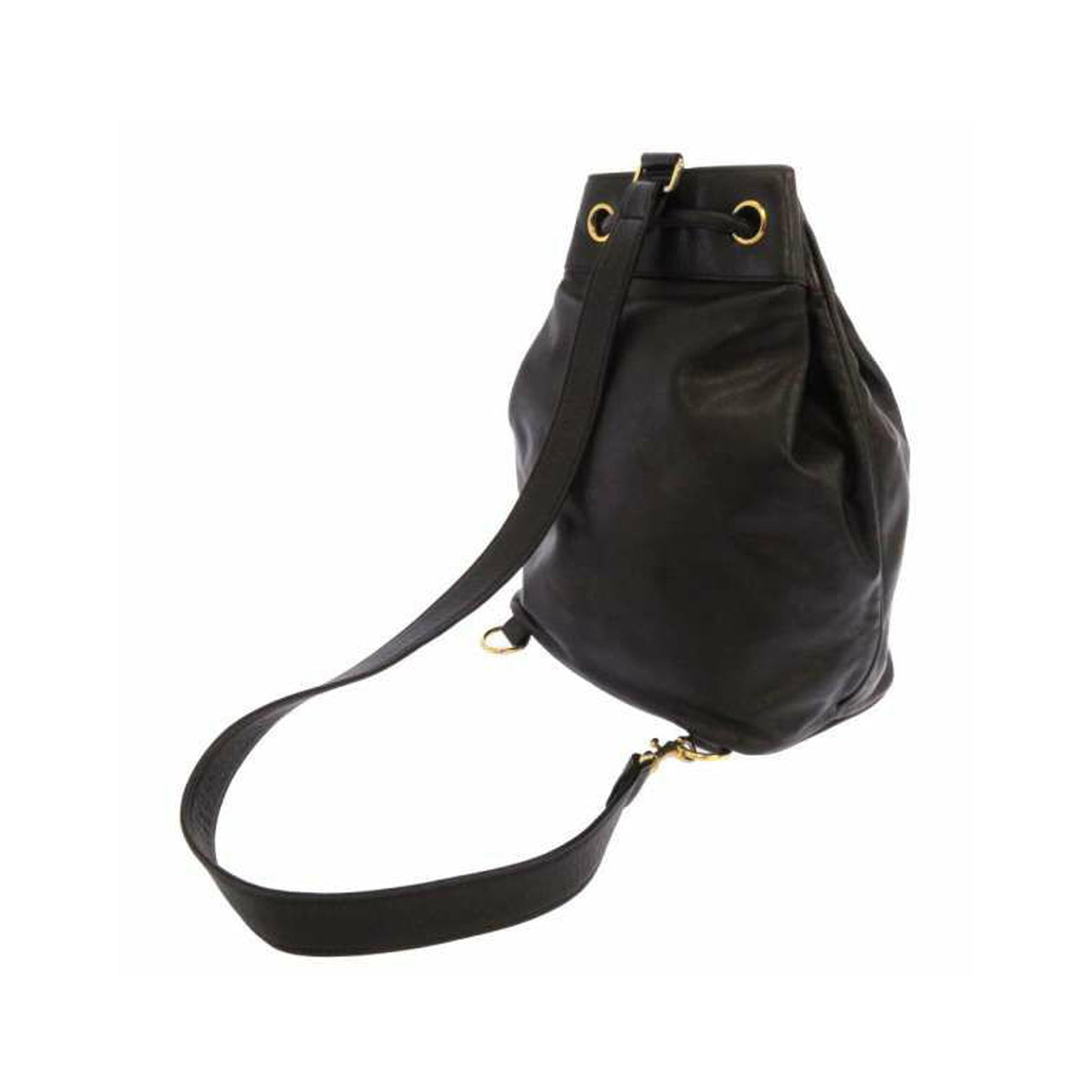 Chanel CC Lambskin Leather Backpack Black Backpack - Rovelle Bags