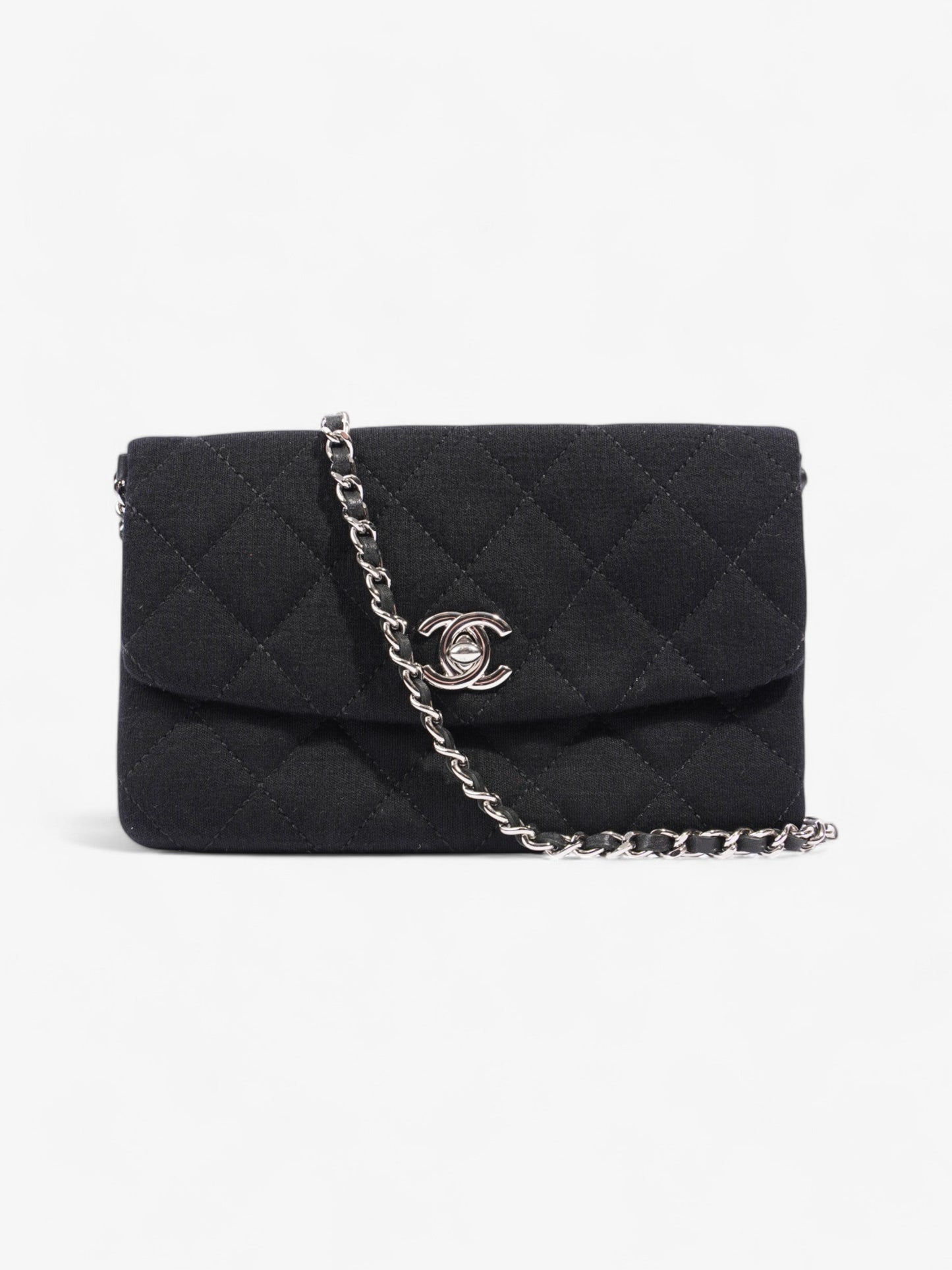 Chanel Cc Flap Bag Black Cotton Mini