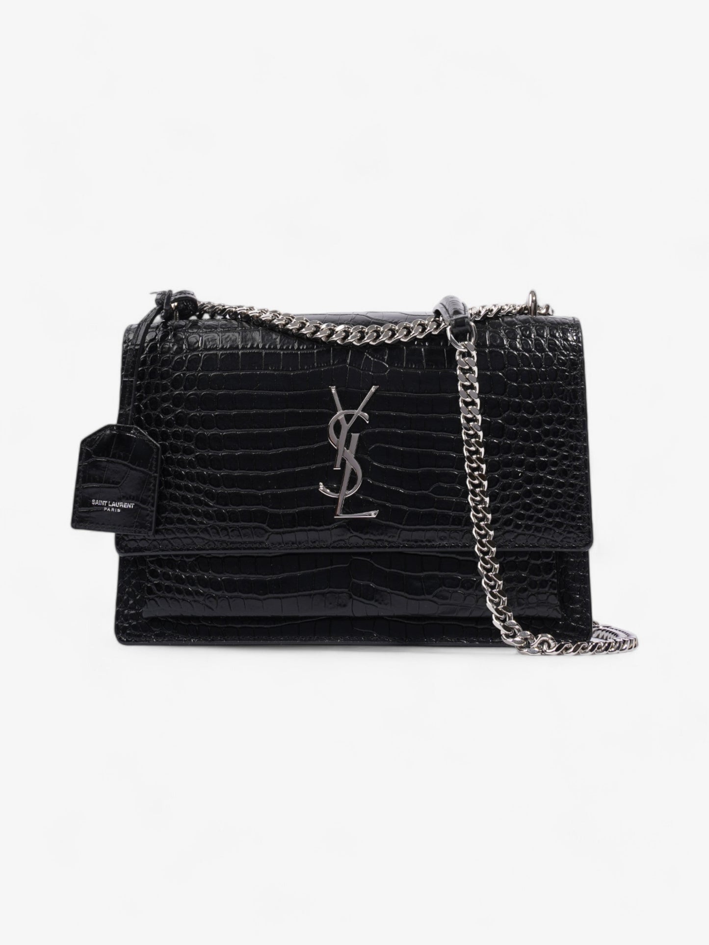 Saint Laurent Sunset Leather Black Shoulder Bag Style 9