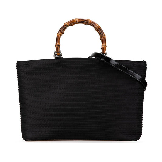 Gucci Bamboo Canvas Satchel
