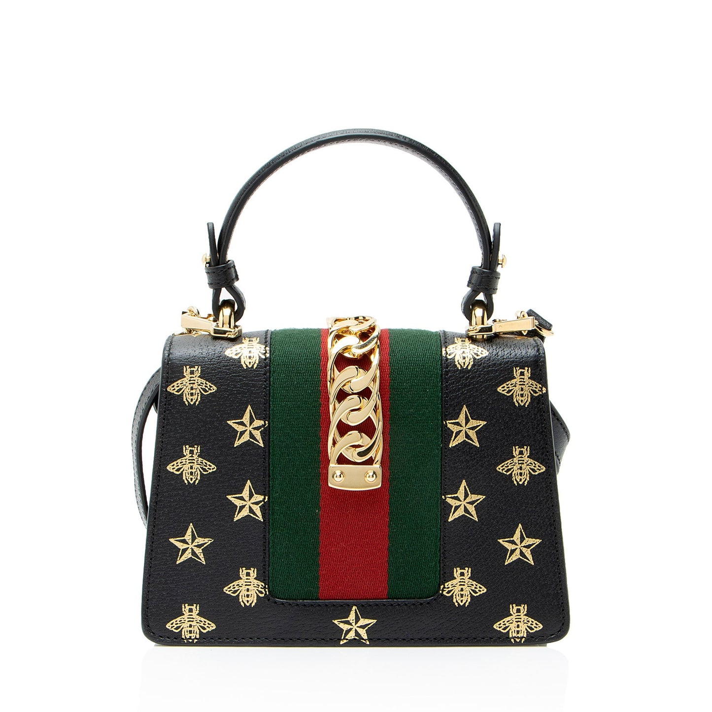 Gucci Calfskin Bee & Star Sylvie Mini Top Handle