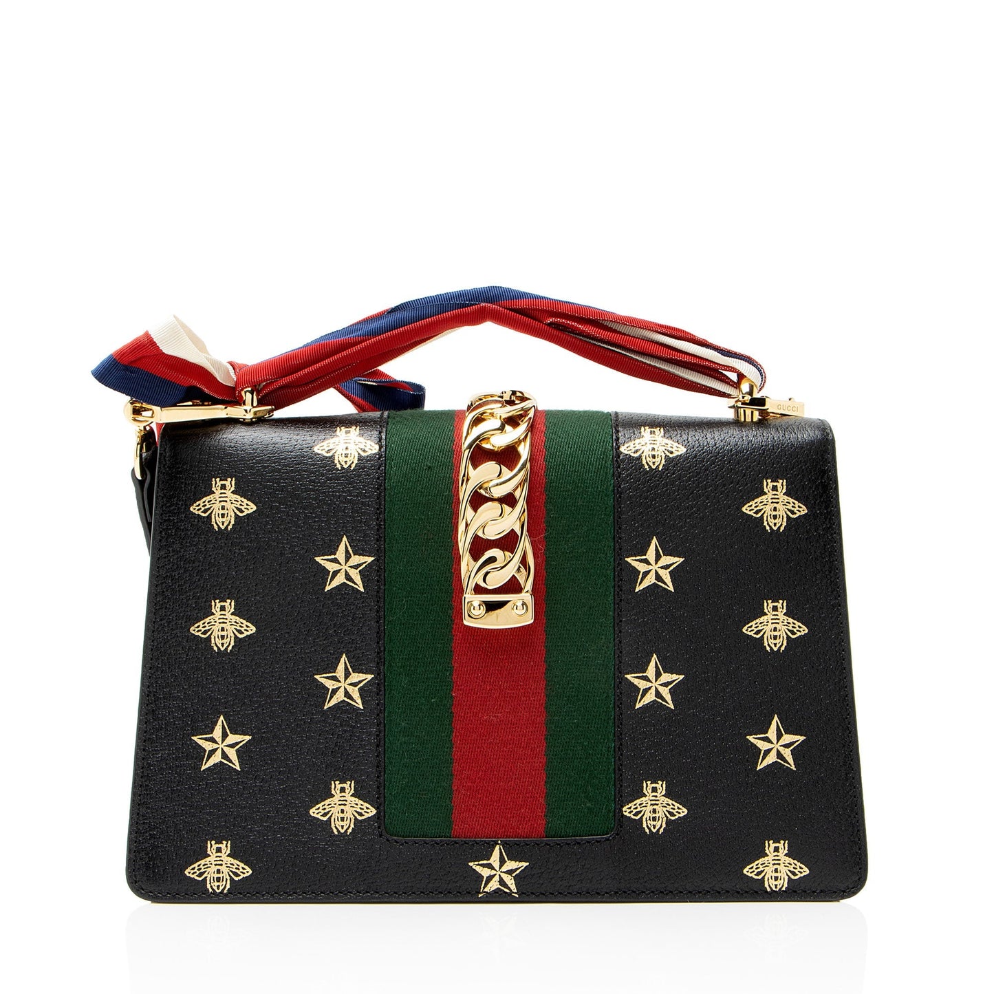 Gucci Calfskin Bee & Star Sylvie Small Shoulder Bag