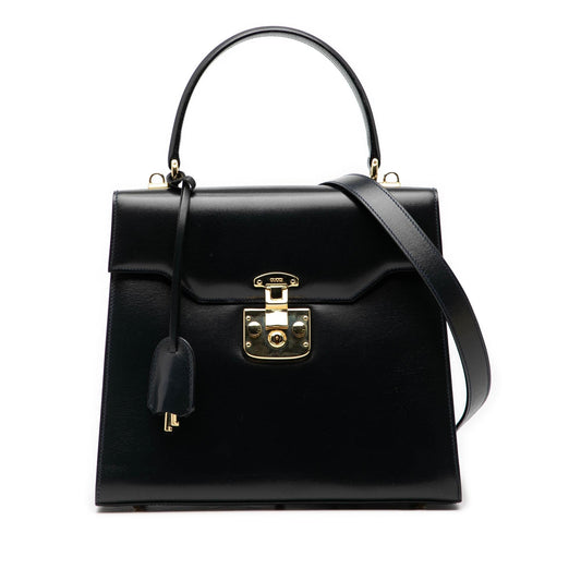 Gucci Calfskin Lock Satchel
