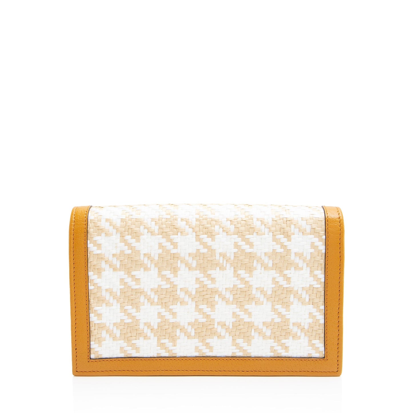 Gucci Calfskin Raffia Bamboo Diana Mini Chain Crossbody