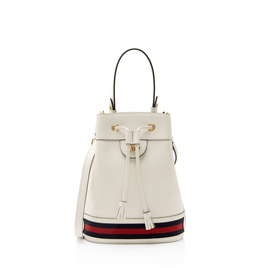 Gucci Calfskin Web Ophidia Small Bucket Bag