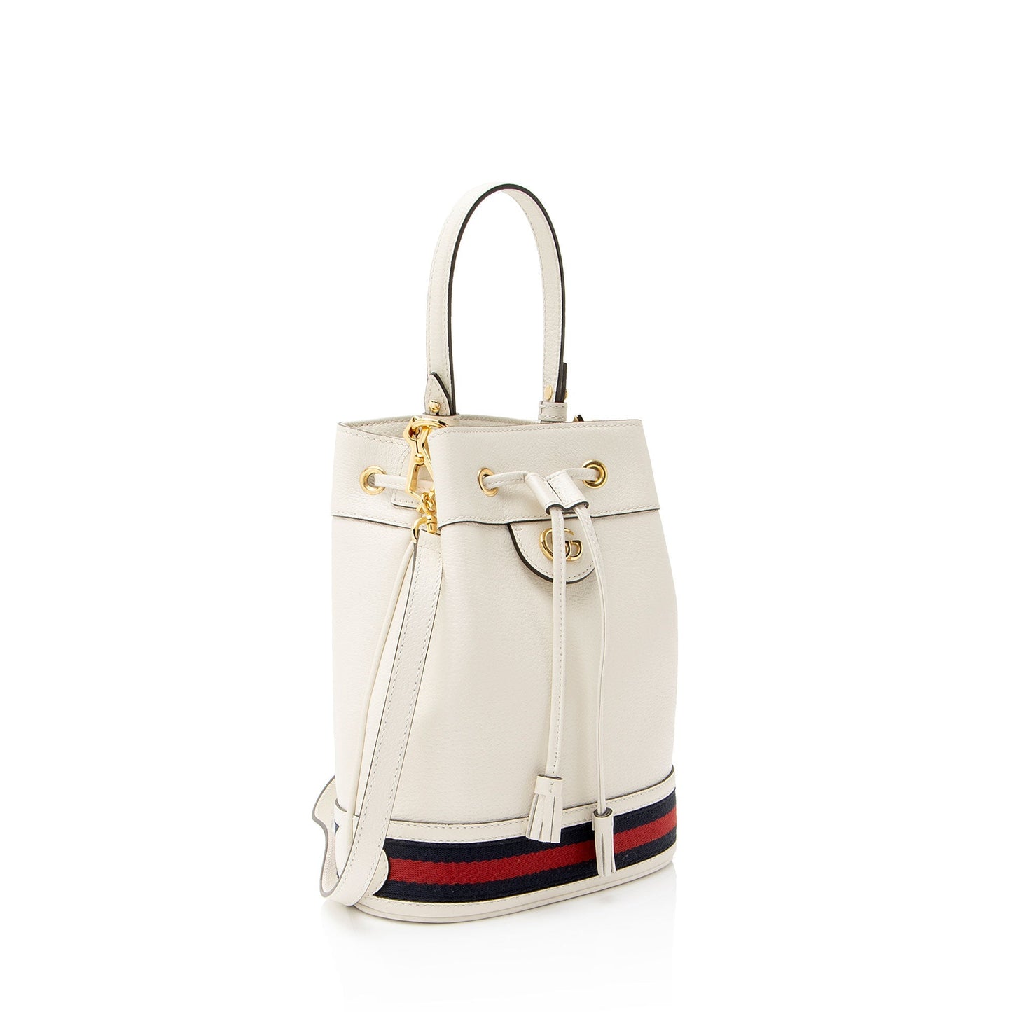 Gucci Calfskin Web Ophidia Small Bucket Bag