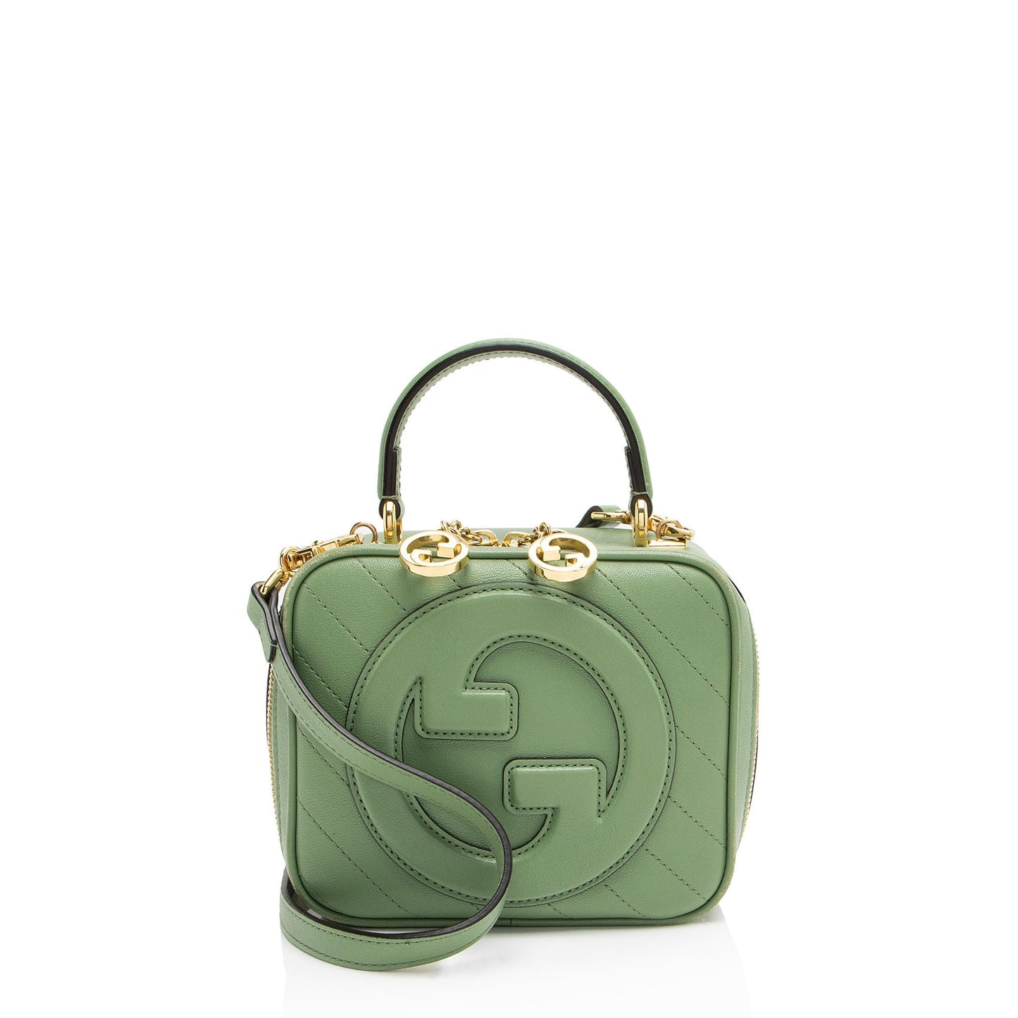 Gucci Diagonal Stitched Calfskin Blondie Top Handle