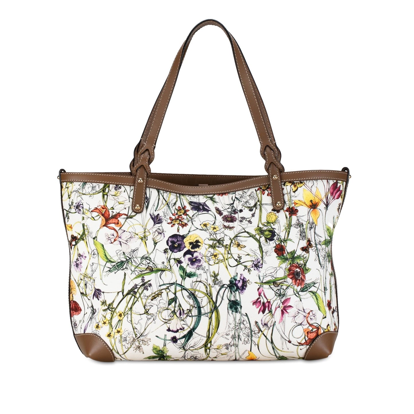 Gucci Flora Canvas Craft Tote (SHG-7nJYvD)