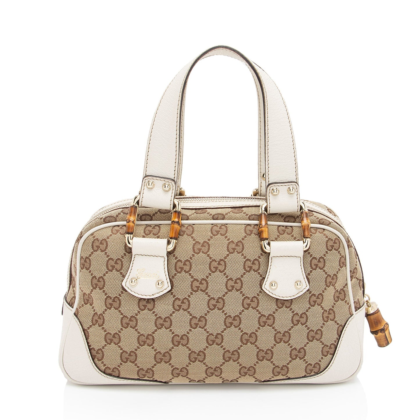Gucci GG Canvas Bamboo Mini Satchel (SHF-yKtYU5)