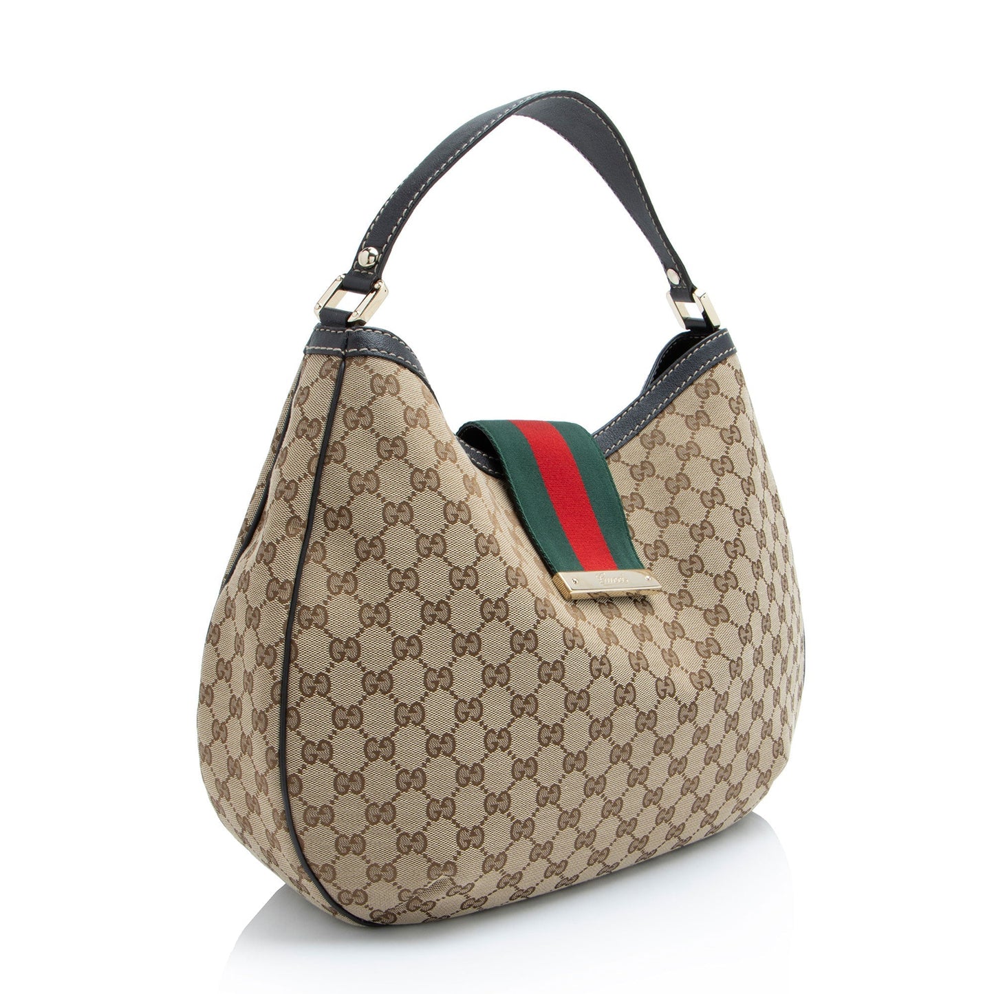Gucci GG Canvas New Web Large Hobo (SHF-KEb6Ji)
