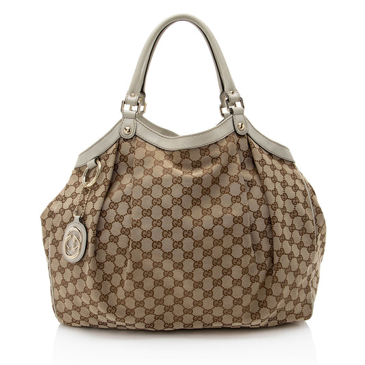 Gucci GG Canvas Sukey Large Tote (SHF-BJePFB)
