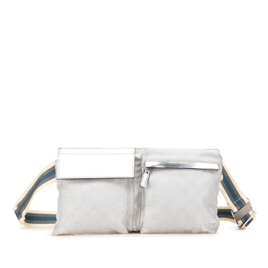 Gucci GG Canvas Web Double Pocket Belt Bag
