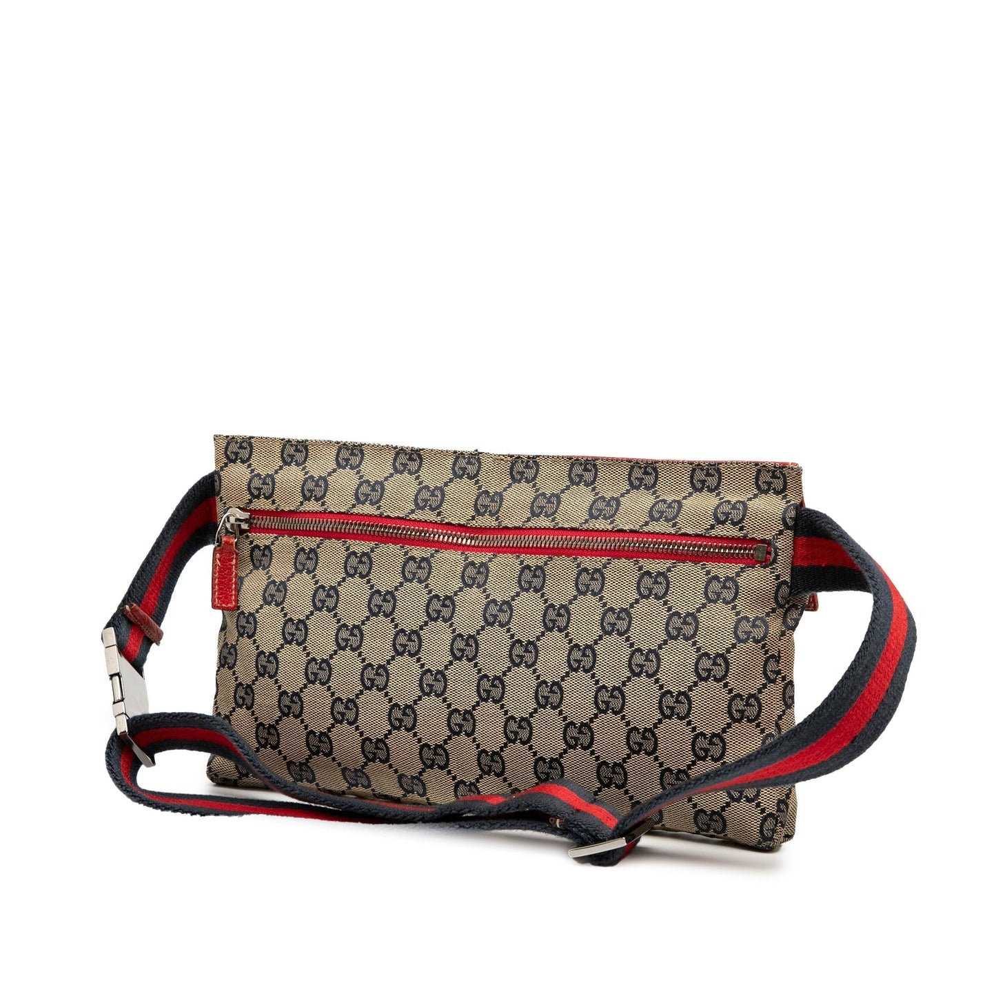 Gucci GG Canvas Web Double Pocket Belt Bag