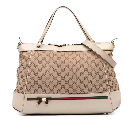 Gucci GG Canvas Web Mayfair Satchel