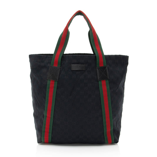 Gucci GG Canvas Web Tote