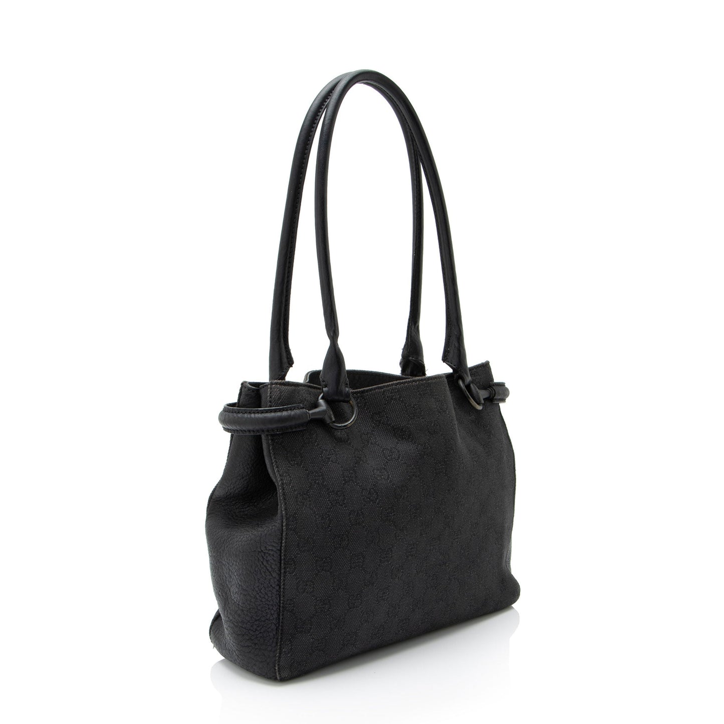 Gucci GG Denim Leather Square Tote