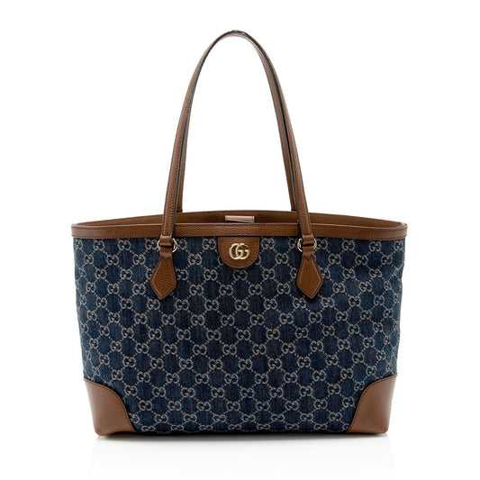 Gucci GG Denim Ophidia Medium Tote (SHF-YdRSNY)